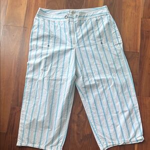 Chico’s Striped Cropped Pants